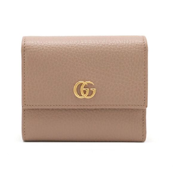 Gucci Leather GG Marmont Tri-fold Wallet - Picture 1 of 8